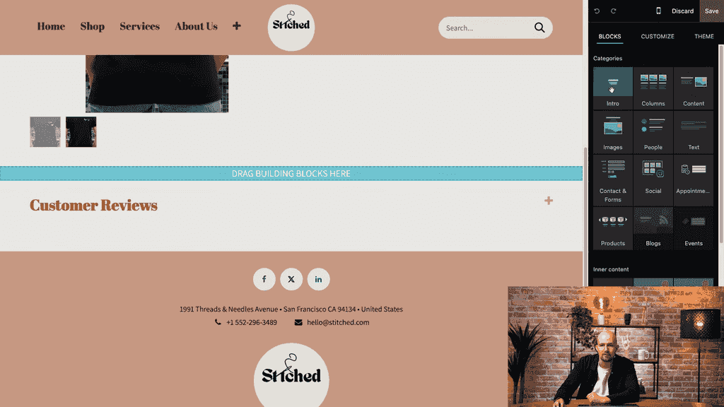 Adding Steps building block to product page