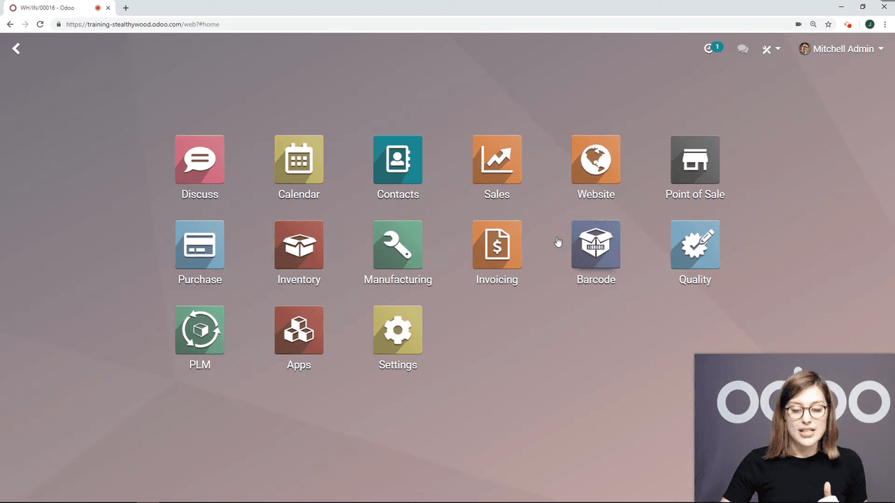 Apps module with Barcode app ready to install
