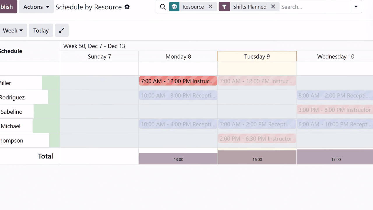 Odoo Planning auto-plan feature