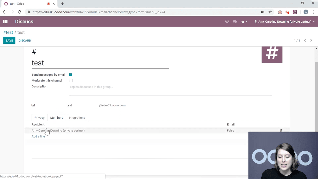 Members tab showing auto-added users from the selected group