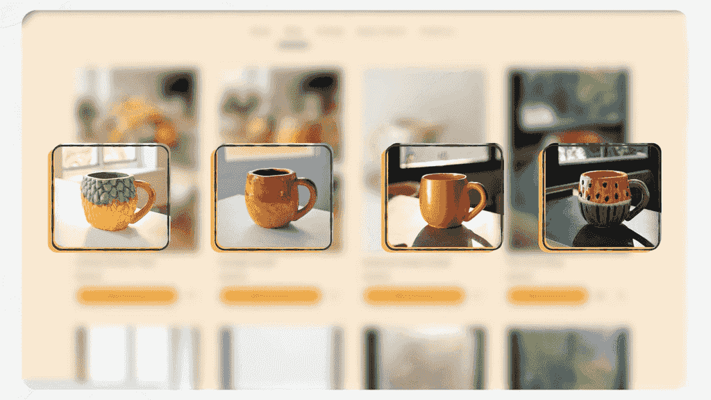 Product filters and attributes showing colours and textures