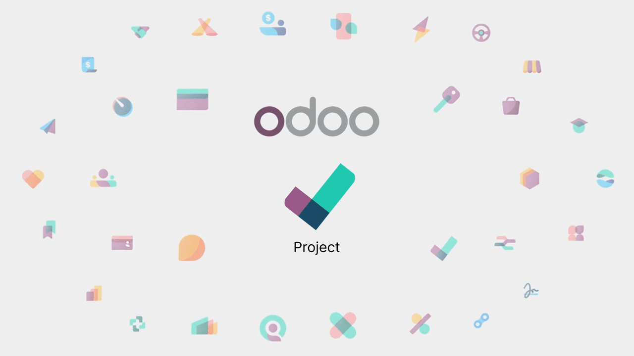 Odoo Project app overview showing project management interface