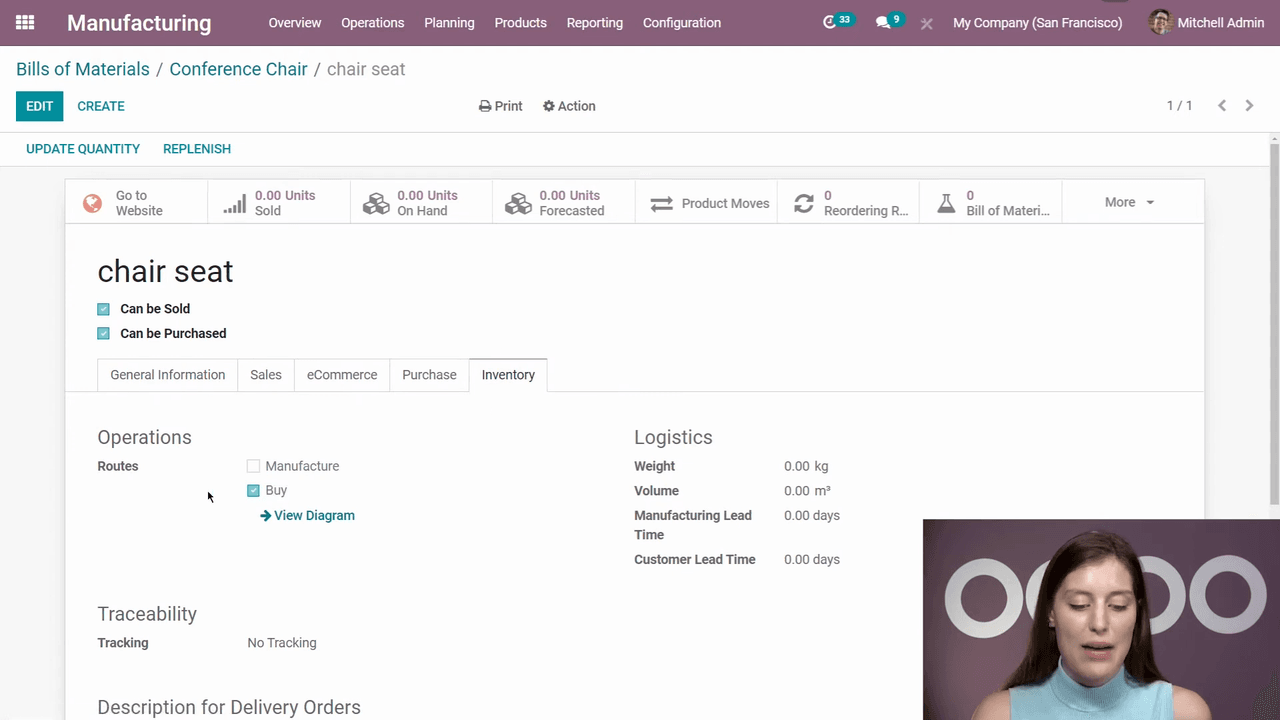 Component product form with Buy route and vendor configured