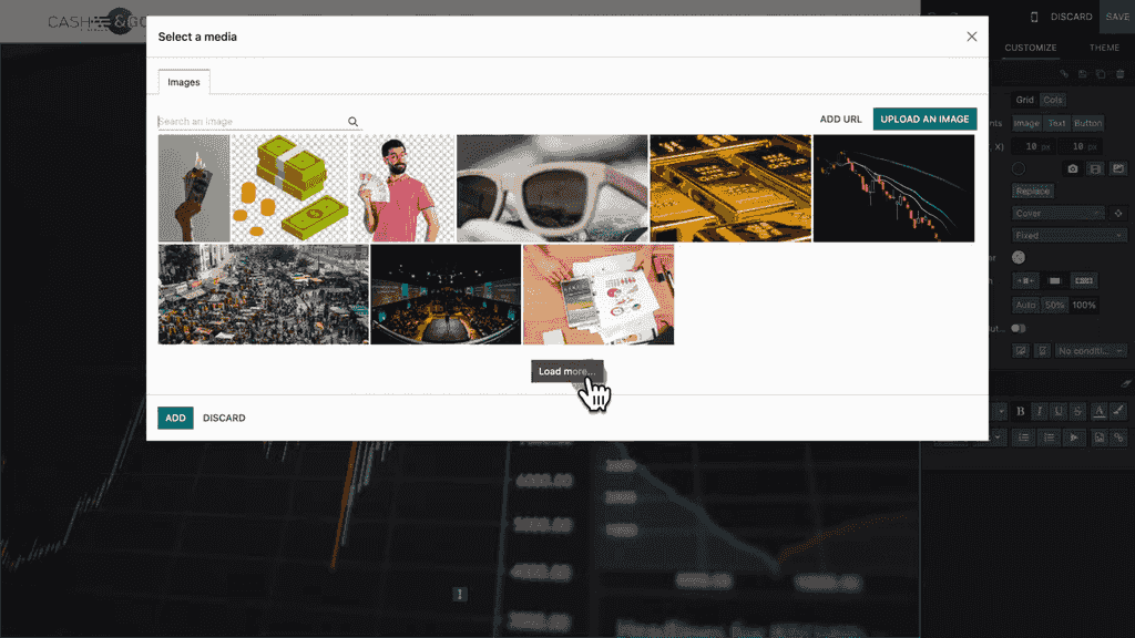 Replacing the default banner photo with a custom brand image