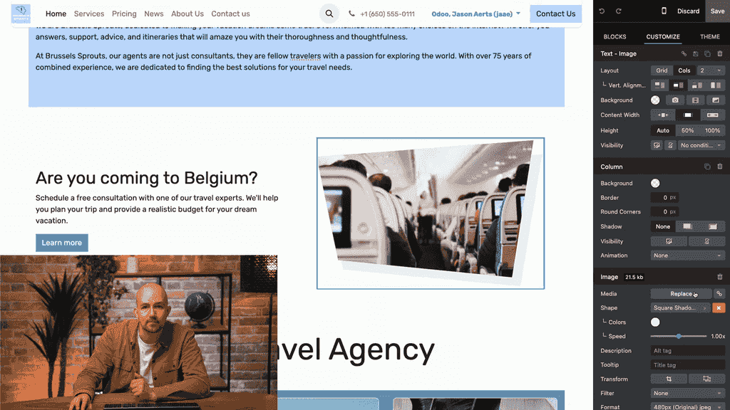Replace image dialog with upload and Unsplash options